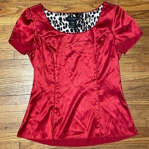 Like New White House Black Market Silk Stretch Top